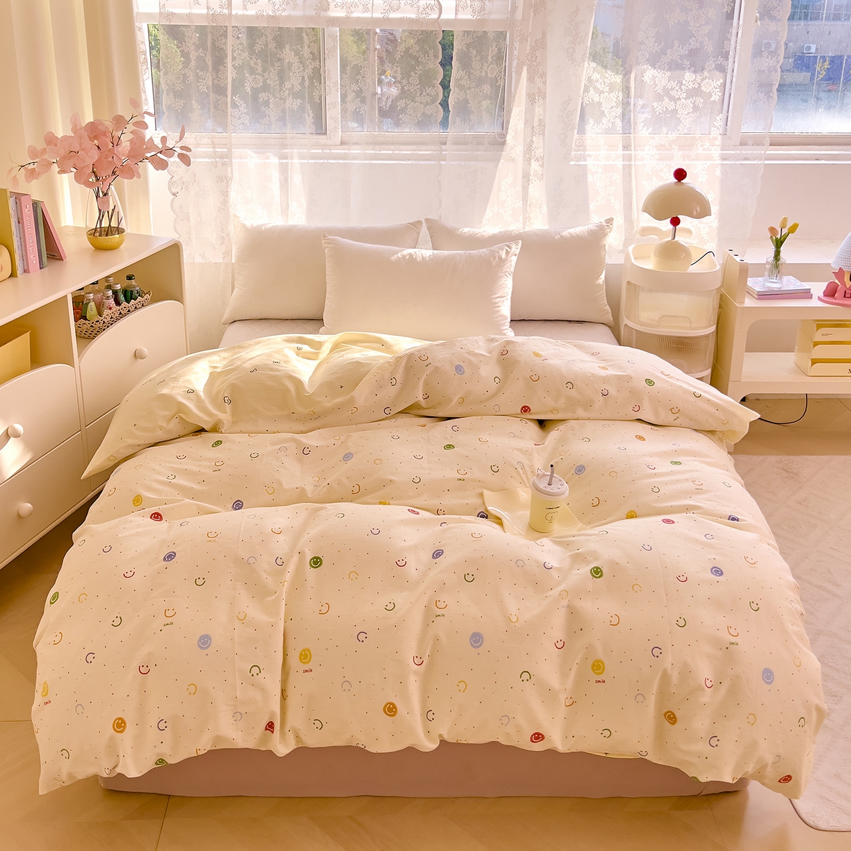 91家纺网 家纺一手货源 找家纺 （总）DoDo 兜兜 2025新款卡通全棉纯棉小清新单品被套系列 （可定做尺寸）