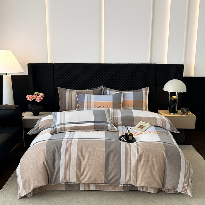 91家纺网 家纺一手货源 找家纺 棉生活家纺 2025新款铂金全棉纯棉磨毛四件套 流年印象