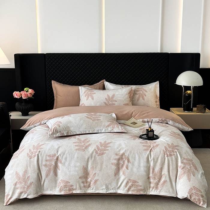 91家纺网 家纺一手货源 找家纺 棉生活家纺 2025新款铂金全棉纯棉磨毛四件套 羽林