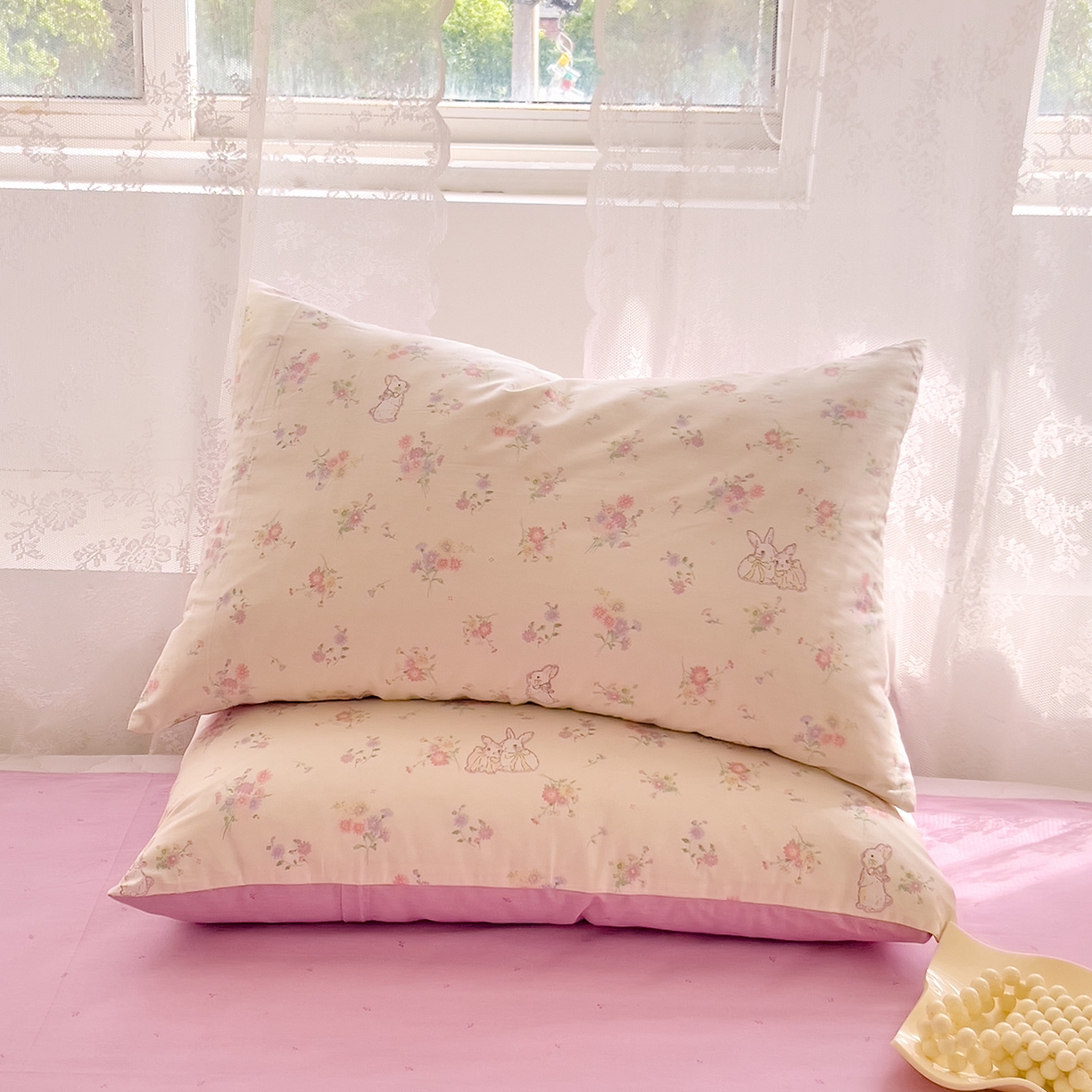 91家纺网 家纺一手货源 找家纺 （总）DoDo 兜兜 2025新款卡通全棉纯棉小清新单品枕套系列 （可定做尺寸）