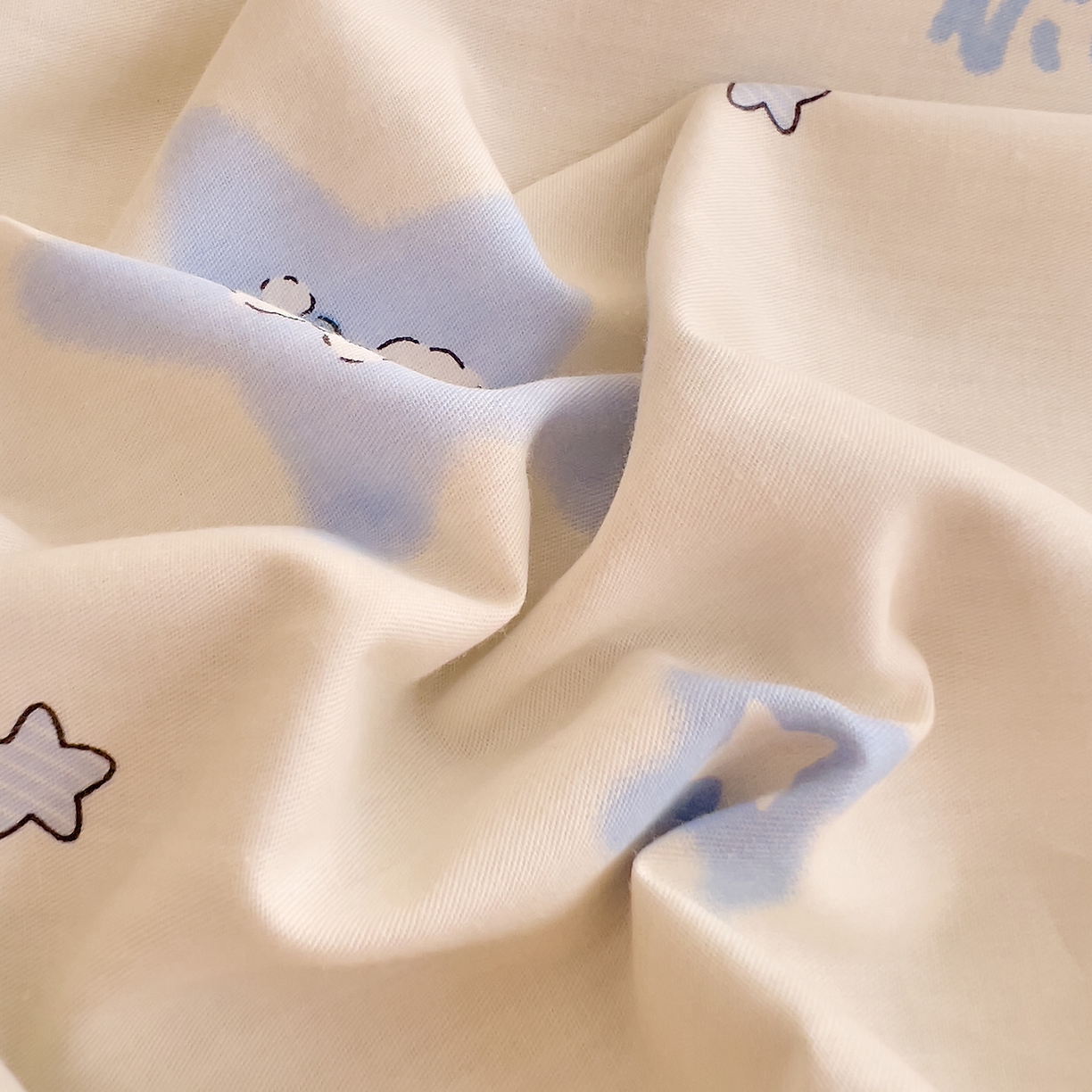 91家纺网 家纺一手货源 找家纺 DoDo 兜兜 2026新款卡通全棉纯棉小清新单品枕套系列 （可定做尺寸） 星星仔