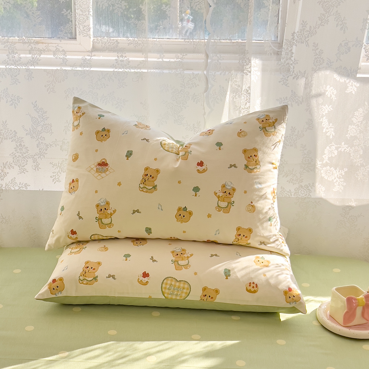 91家纺网 家纺一手货源 找家纺 （总）DoDo 兜兜 2025新款卡通全棉纯棉小清新单品枕套系列 （可定做尺寸）