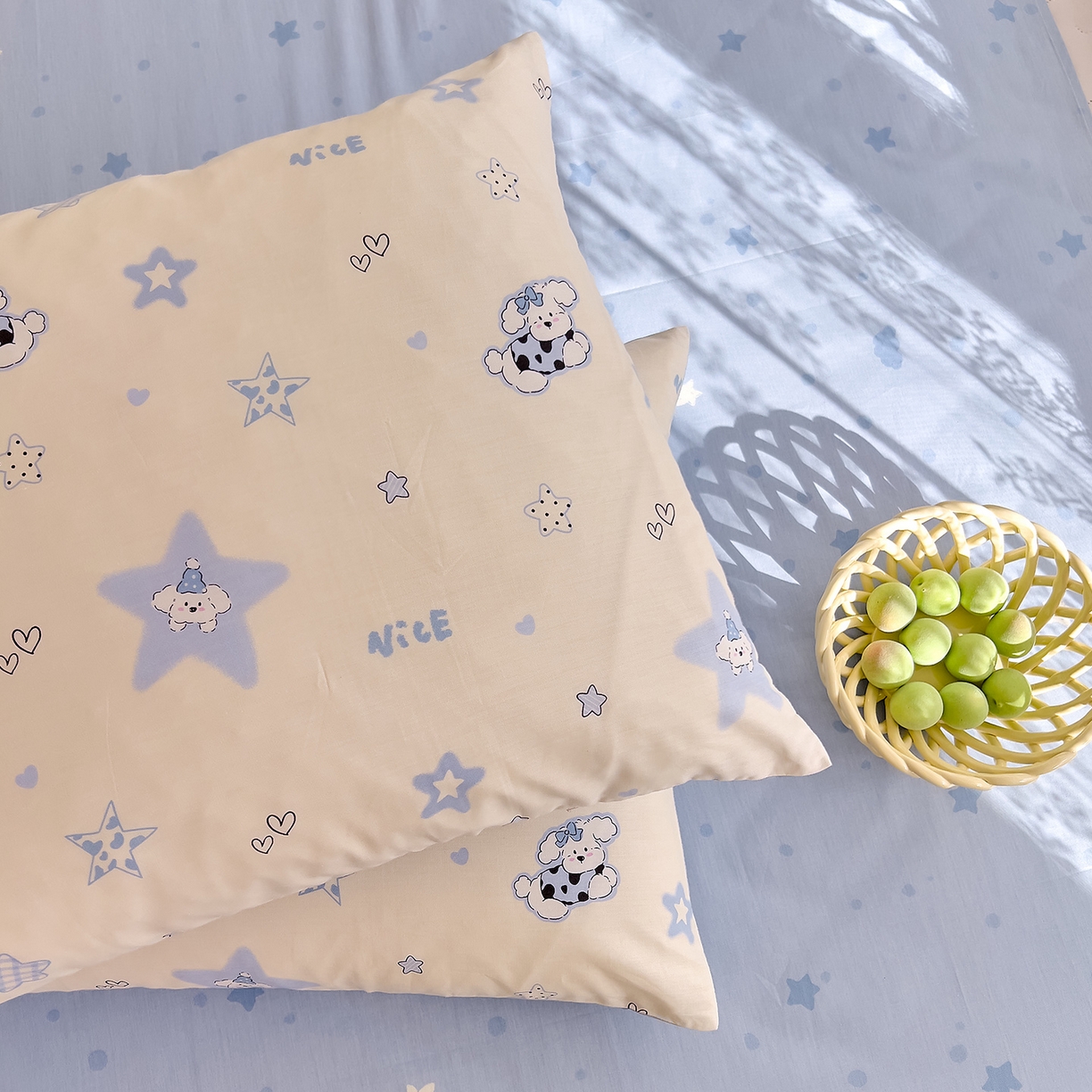 91家纺网 家纺一手货源 找家纺 （总）DoDo 兜兜 2025新款卡通全棉纯棉小清新单品枕套系列 （可定做尺寸）