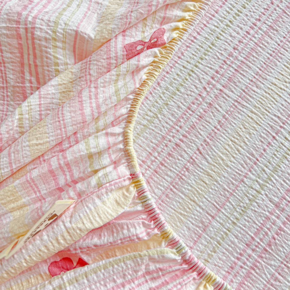 91家纺网 家纺一手货源 找家纺 Mata蔓塔家 2025新款双层纱印花系列单床笠床笠单件 遇见彩虹