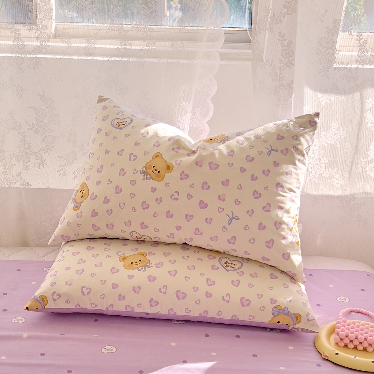 91家纺网 家纺一手货源 找家纺 DoDo 兜兜 2026新款卡通全棉纯棉小清新三四件套系列 （可定做尺寸） 豹纹小熊