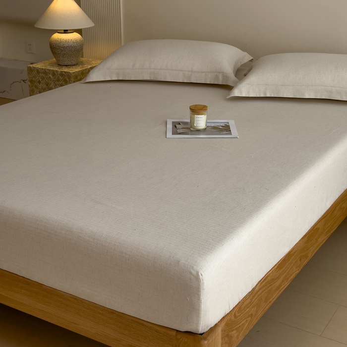 （总）席世家 2025新款棉麻人字纹单品床笠单件床笠