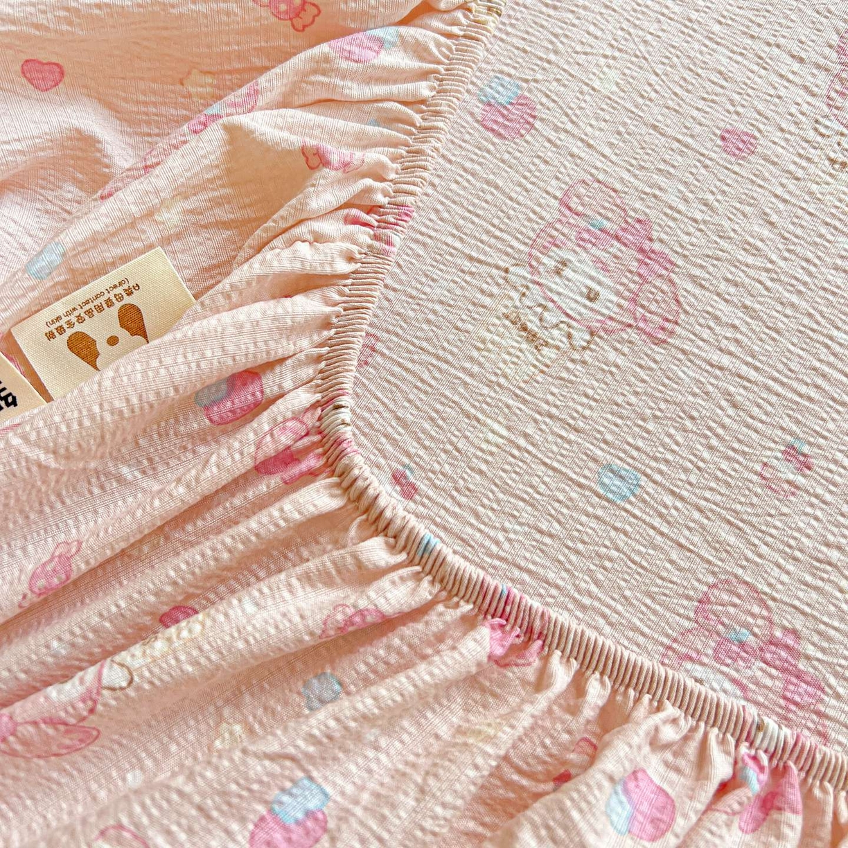 91家纺网 家纺一手货源 找家纺 Mata蔓塔家 2025新款双层纱印花系列单床笠床笠单件 小美