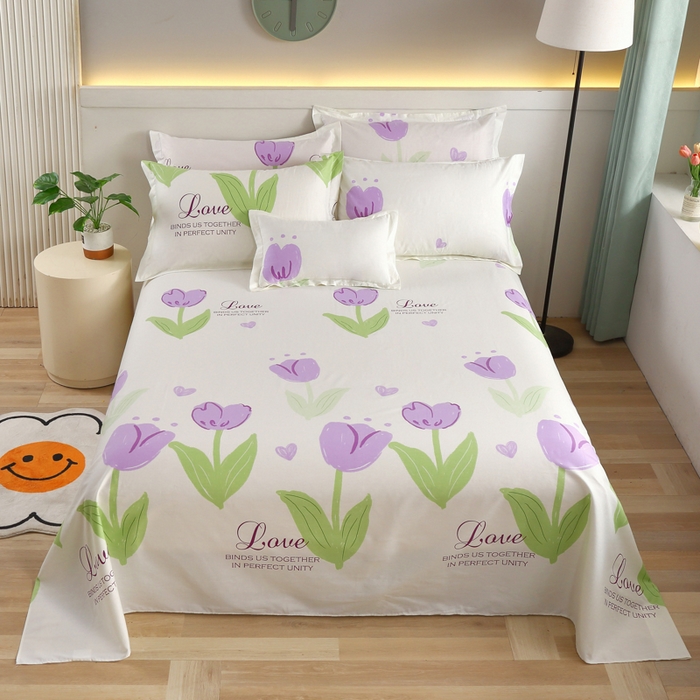 91家纺网 家纺一手货源 找家纺 （总）绒品 2025新款12868纯棉印花单品单床单