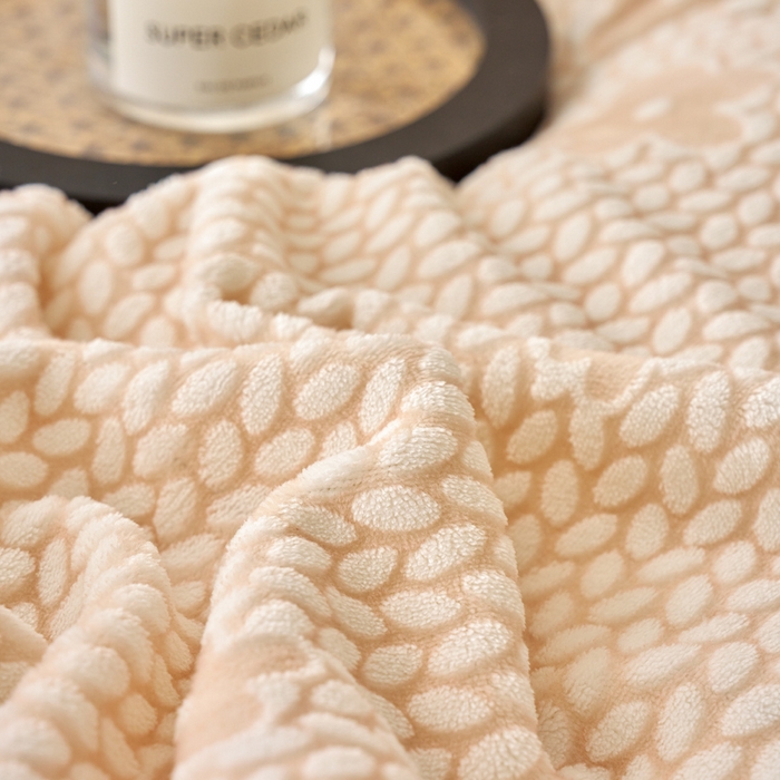 91家纺网 家纺一手货源 找家纺 贝诗梦 2025新款高克重230克5D雕花牛奶绒四件套 浪漫橙