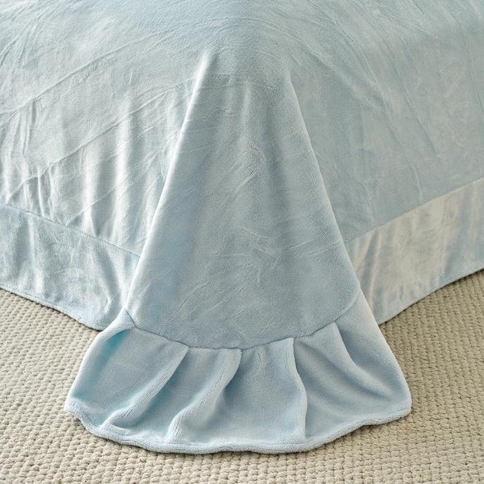 91家纺网 家纺一手货源 找家纺 贝诗梦 2025新款高克重230克5D雕花牛奶绒四件套 花卉青