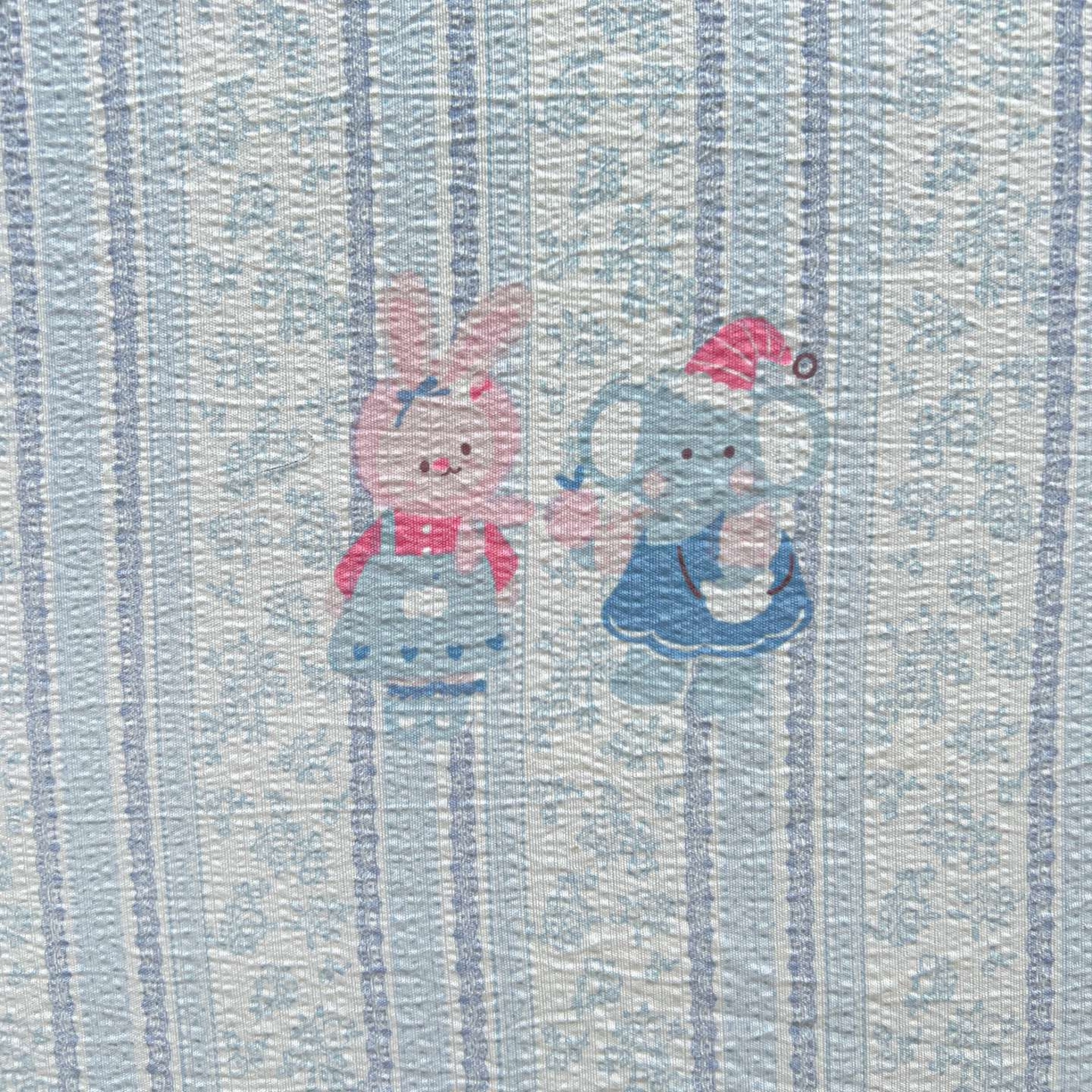 91家纺网 家纺一手货源 找家纺 Mata蔓塔家 2025新款双层纱印花系列单床笠床笠单件 小象宝宝