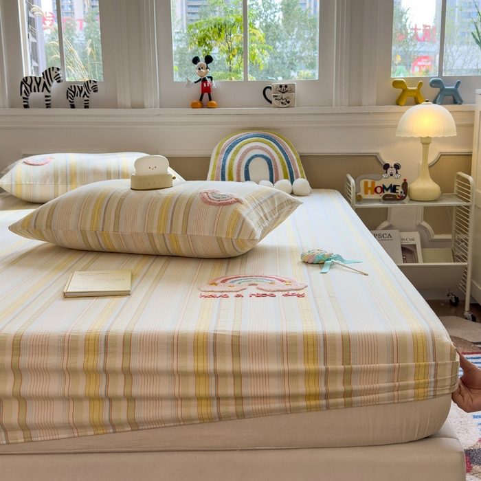 （总）席世家 2025新款纯棉全棉水洗棉单件床笠单品床笠