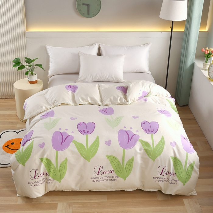 91家纺网 家纺一手货源 找家纺 （总）绒品 2025新款12868纯棉印花单品单被套