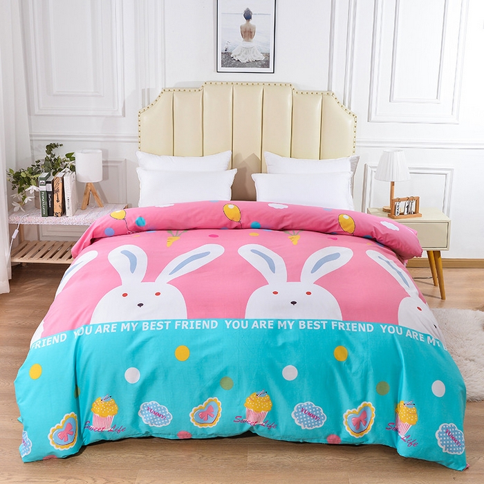 91家纺网 家纺一手货源 找家纺 （总）绒品 2025新款12868纯棉印花单品单被套