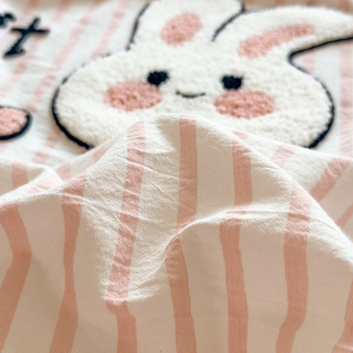 91家纺网 家纺一手货源 找家纺 席世家 2025新款纯棉全棉水洗棉单件床笠单品床笠 水洗棉-可爱兔