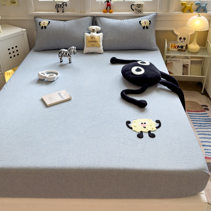 91家纺网 家纺一手货源 找家纺 席世家 2025新款纯棉全棉水洗棉单件床笠单品床笠 水洗棉-曲奇