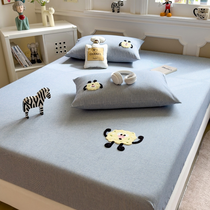 91家纺网 家纺一手货源 找家纺 席世家 2025新款纯棉全棉水洗棉单件床笠单品床笠 水洗棉-曲奇