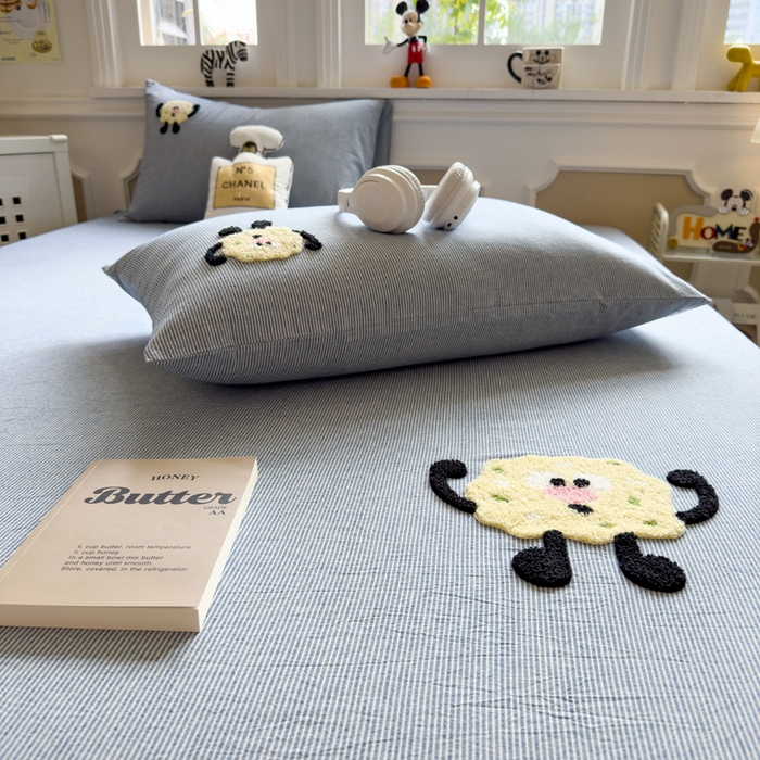 91家纺网 家纺一手货源 找家纺 席世家 2025新款纯棉全棉水洗棉单件床笠单品床笠 水洗棉-曲奇