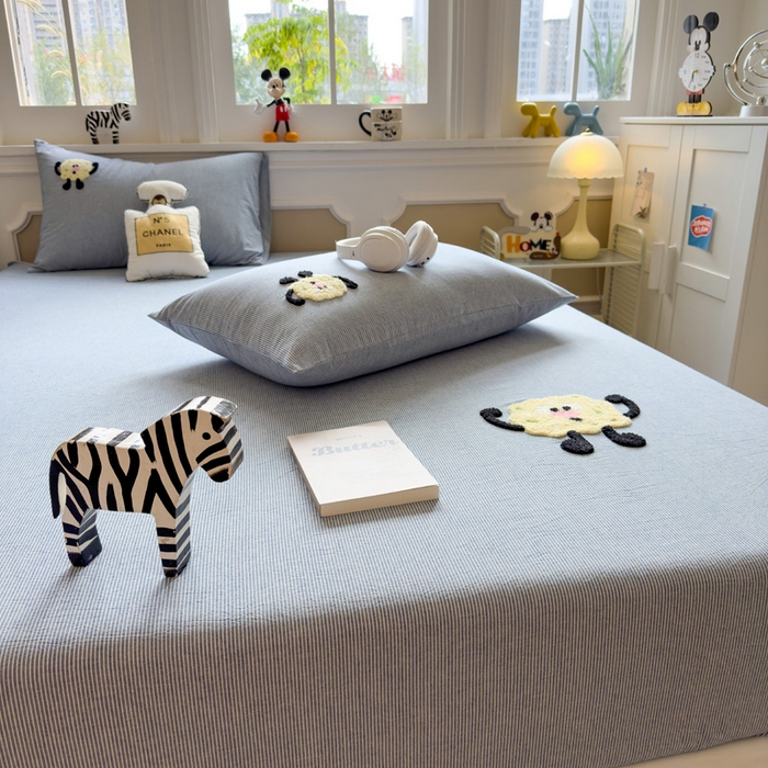 91家纺网 家纺一手货源 找家纺 席世家 2025新款纯棉全棉水洗棉单件床笠单品床笠 水洗棉-曲奇