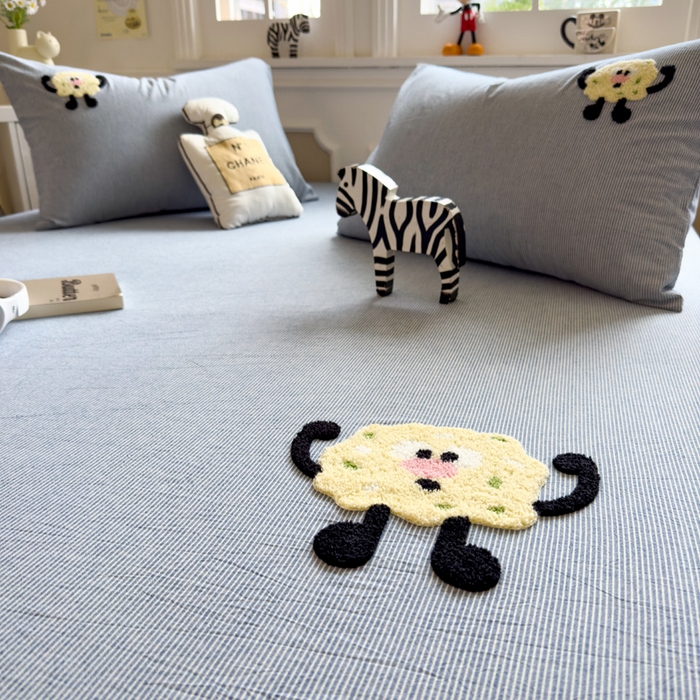 91家纺网 家纺一手货源 找家纺 席世家 2025新款纯棉全棉水洗棉单件床笠单品床笠 水洗棉-曲奇