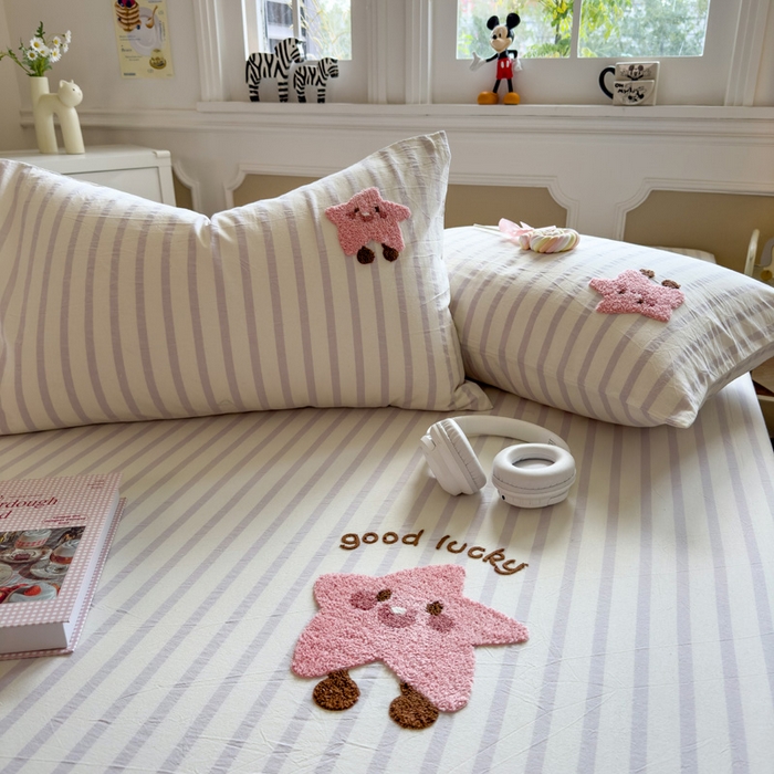 91家纺网 家纺一手货源 找家纺 席世家 2025新款纯棉全棉水洗棉单件床笠单品床笠 水洗棉-星愿