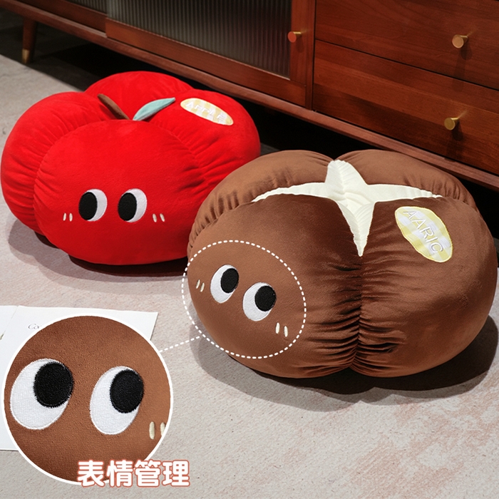 91家纺网 家纺一手货源 找家纺 （总）仟亿莱 2025新款ins大眼果蔬墩墩坐垫