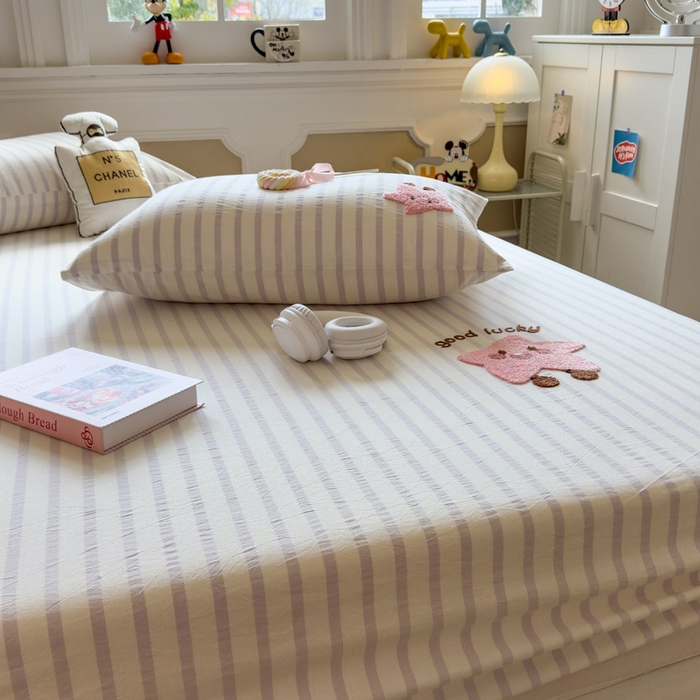 91家纺网 家纺一手货源 找家纺 席世家 2025新款纯棉全棉水洗棉单件床笠单品床笠 水洗棉-星愿