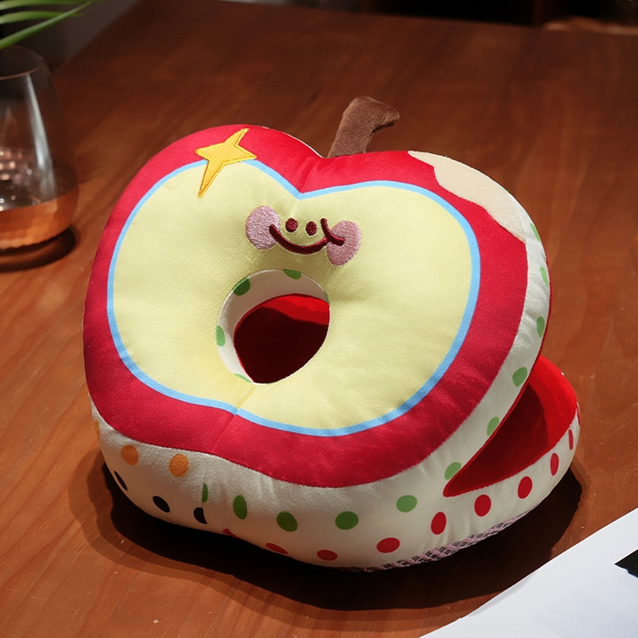 91家纺网 家纺一手货源 找家纺 （总）仟亿莱 2025新款印花苹果华夫格双面午睡枕枕头枕芯