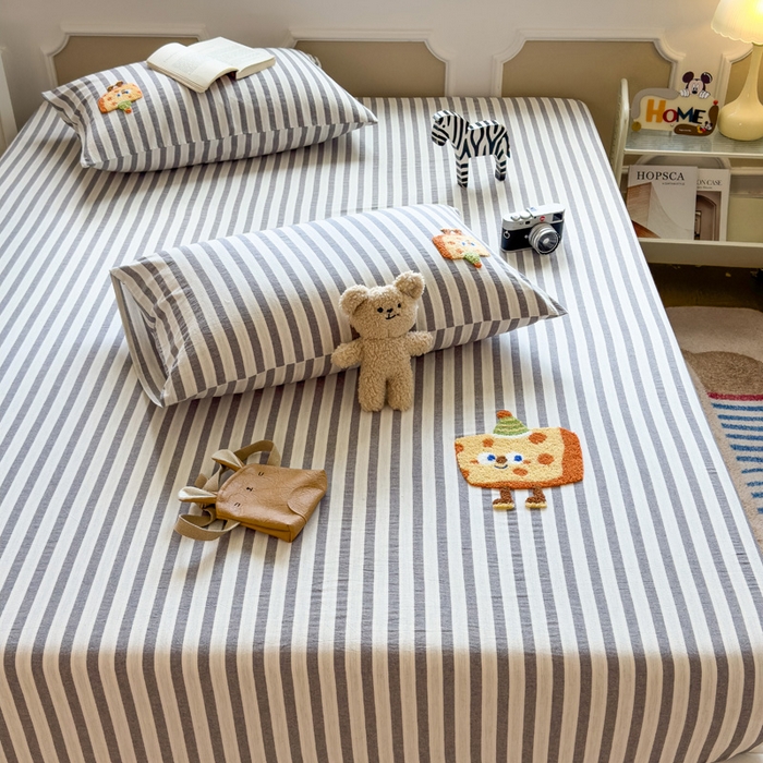 91家纺网 家纺一手货源 找家纺 席世家 2025新款纯棉全棉水洗棉单件床笠单品床笠 水洗棉-芝士