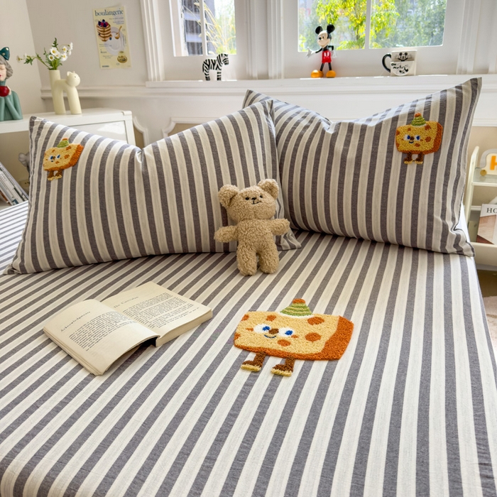 91家纺网 家纺一手货源 找家纺 席世家 2025新款纯棉全棉水洗棉单件床笠单品床笠 水洗棉-芝士