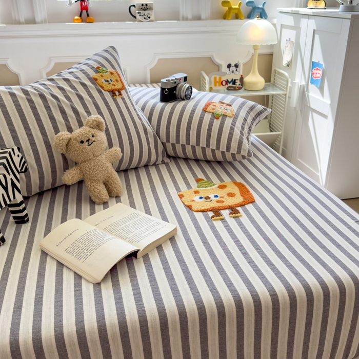 91家纺网 家纺一手货源 找家纺 席世家 2025新款纯棉全棉水洗棉单件床笠单品床笠 水洗棉-芝士