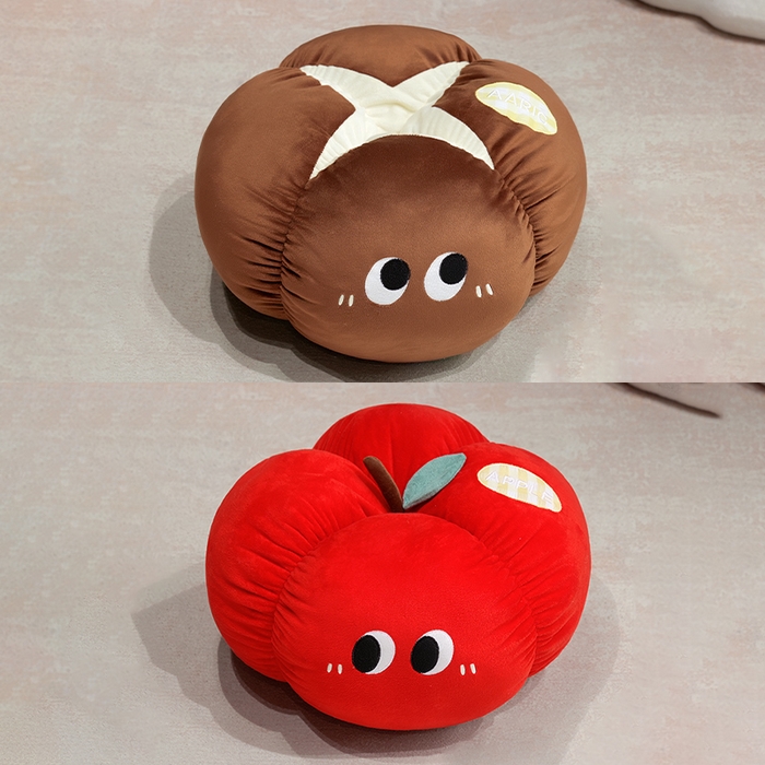 91家纺网 家纺一手货源 找家纺 仟亿莱 2025新款ins大眼果蔬墩墩坐垫 香菇墩墩