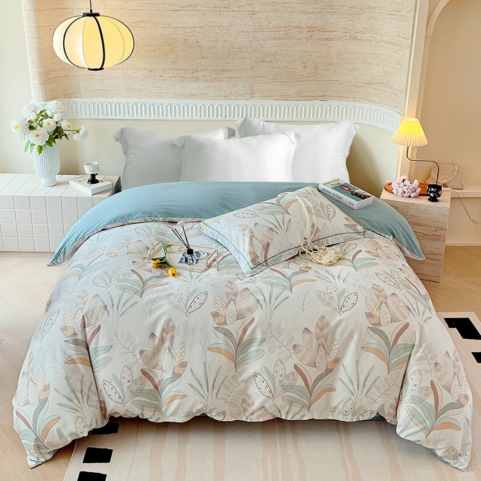 梧桐树 2025新款100%全棉磨毛单被套 麦吉 绿