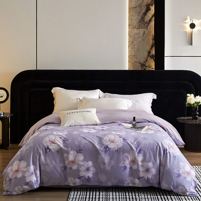 梧桐树 2025新款100%全棉磨毛单被套 莉亚紫