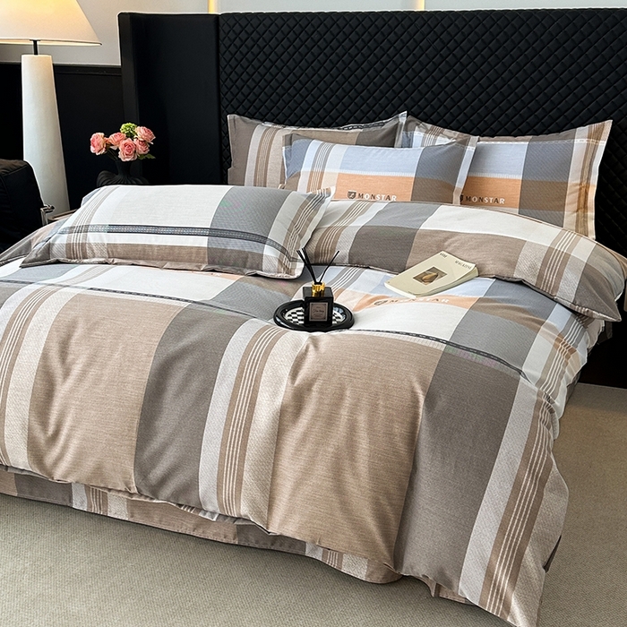 91家纺网 家纺一手货源 找家纺 棉生活家纺 2025新款铂金全棉纯棉磨毛四件套 流年印象