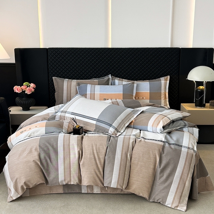 91家纺网 家纺一手货源 找家纺 棉生活家纺 2025新款铂金全棉纯棉磨毛四件套 流年印象