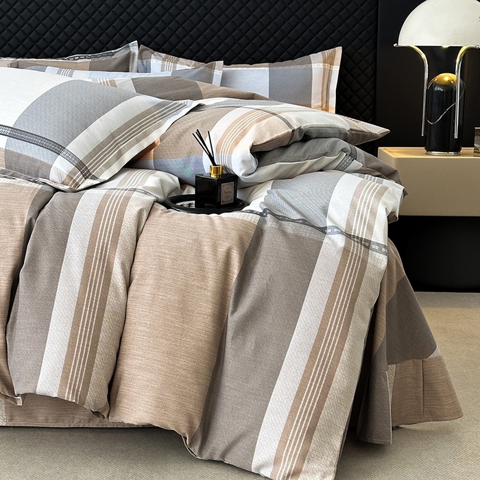 91家纺网 家纺一手货源 找家纺 棉生活家纺 2025新款铂金全棉纯棉磨毛四件套 流年印象