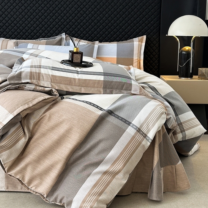 91家纺网 家纺一手货源 找家纺 棉生活家纺 2025新款铂金全棉纯棉磨毛四件套 流年印象