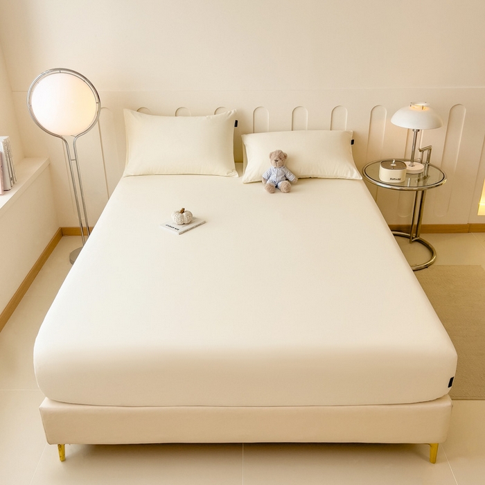 91家纺网 家纺一手货源 找家纺 席世家 2025新款全棉纯棉磨毛单品床笠单件床笠单品床单单件床单 贝母白