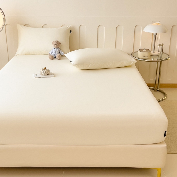 91家纺网 家纺一手货源 找家纺 席世家 2025新款全棉纯棉磨毛单品床笠单件床笠单品床单单件床单 贝母白