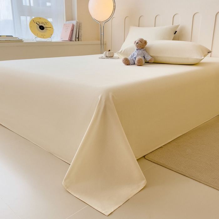 91家纺网 家纺一手货源 找家纺 席世家 2025新款全棉纯棉磨毛单品床笠单件床笠单品床单单件床单 贝母白