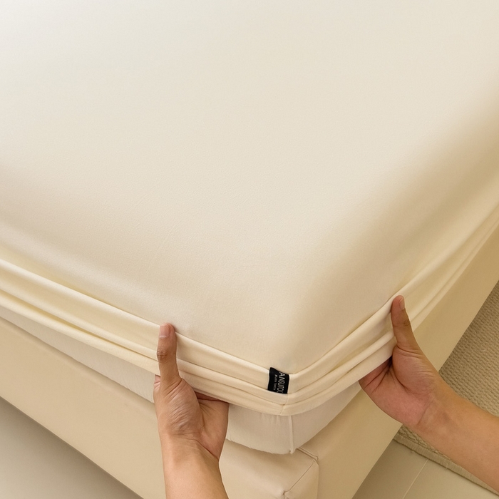 91家纺网 家纺一手货源 找家纺 席世家 2025新款全棉纯棉磨毛单品床笠单件床笠单品床单单件床单 贝母白