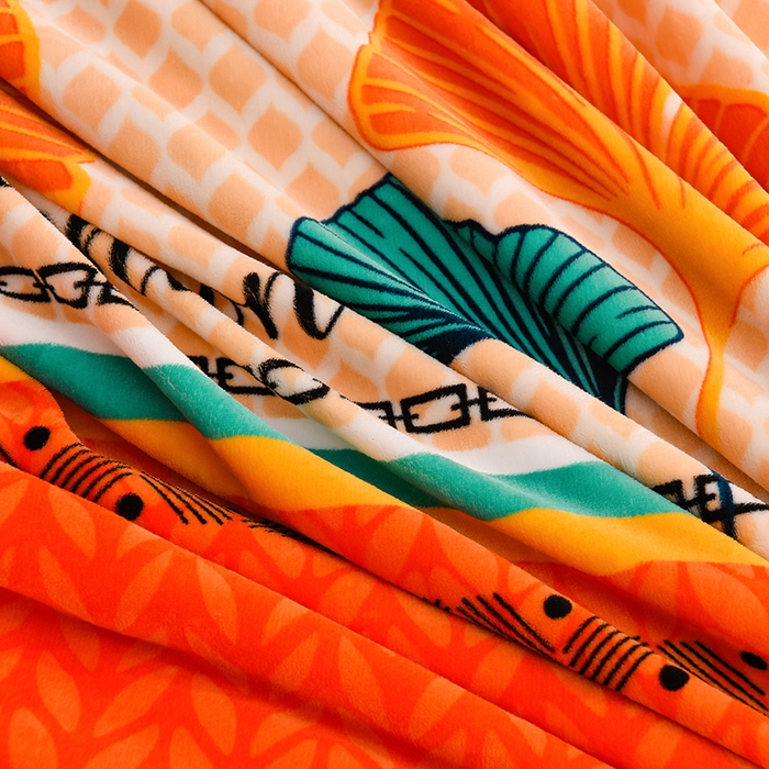 91家纺网 家纺一手货源 找家纺 晚静 2025新款7斤牛奶绒四件套金貂法莱绒床裙款保暖绒三件套  银杏叶