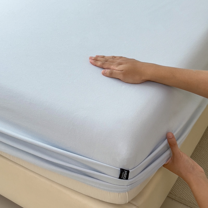 91家纺网 家纺一手货源 找家纺 席世家 2025新款全棉纯棉磨毛单品床笠单件床笠单品床单单件床单 海盐蓝