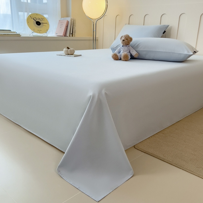 91家纺网 家纺一手货源 找家纺 席世家 2025新款全棉纯棉磨毛单品床笠单件床笠单品床单单件床单 海盐蓝