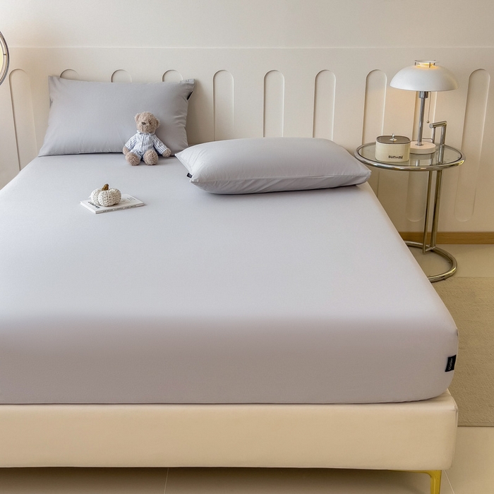 91家纺网 家纺一手货源 找家纺 席世家 2025新款全棉纯棉磨毛单品床笠单件床笠单品床单单件床单 幻影灰