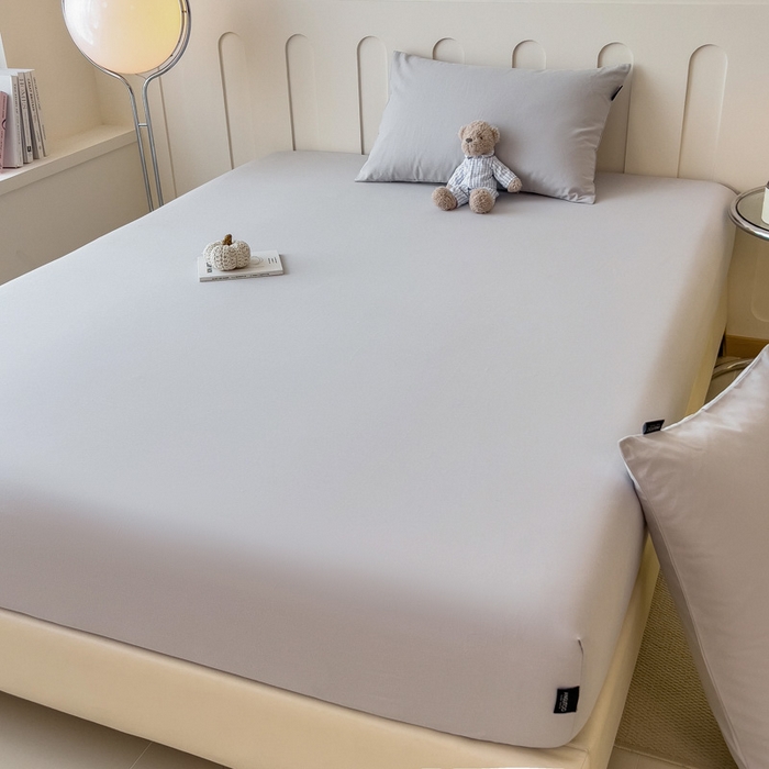 91家纺网 家纺一手货源 找家纺 席世家 2025新款全棉纯棉磨毛单品床笠单件床笠单品床单单件床单 幻影灰