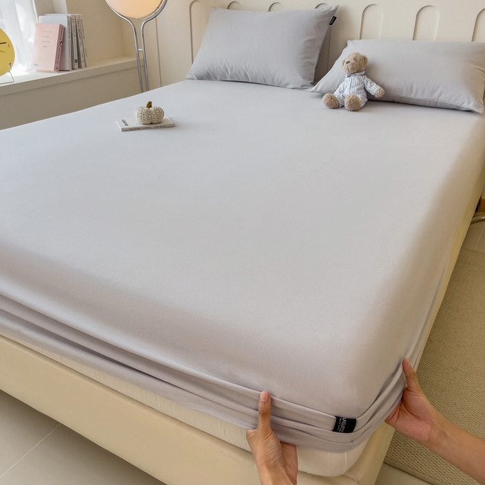 91家纺网 家纺一手货源 找家纺 席世家 2025新款全棉纯棉磨毛单品床笠单件床笠单品床单单件床单 幻影灰