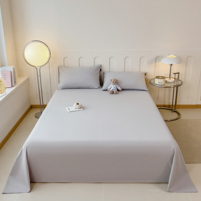 91家纺网 家纺一手货源 找家纺 席世家 2025新款全棉纯棉磨毛单品床笠单件床笠单品床单单件床单 幻影灰