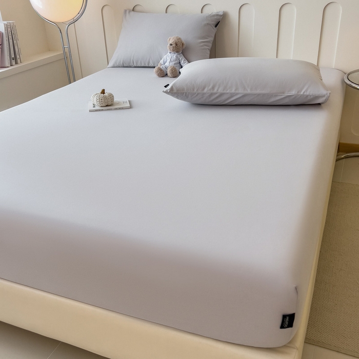 91家纺网 家纺一手货源 找家纺 席世家 2025新款全棉纯棉磨毛单品床笠单件床笠单品床单单件床单 幻影灰